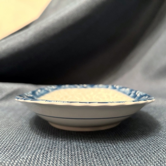 Seokchon Loko Sweet Porcelain Oval Bowls 28591 Blue & Gray 6.5" x 5.5” Set of 2 - Picture 5 of 10